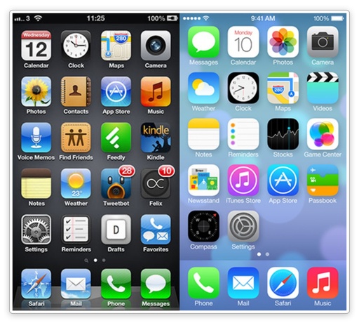 iOS 7 Home Screen beta