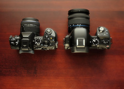 Olympus E-M1 and the Samsung NX30
