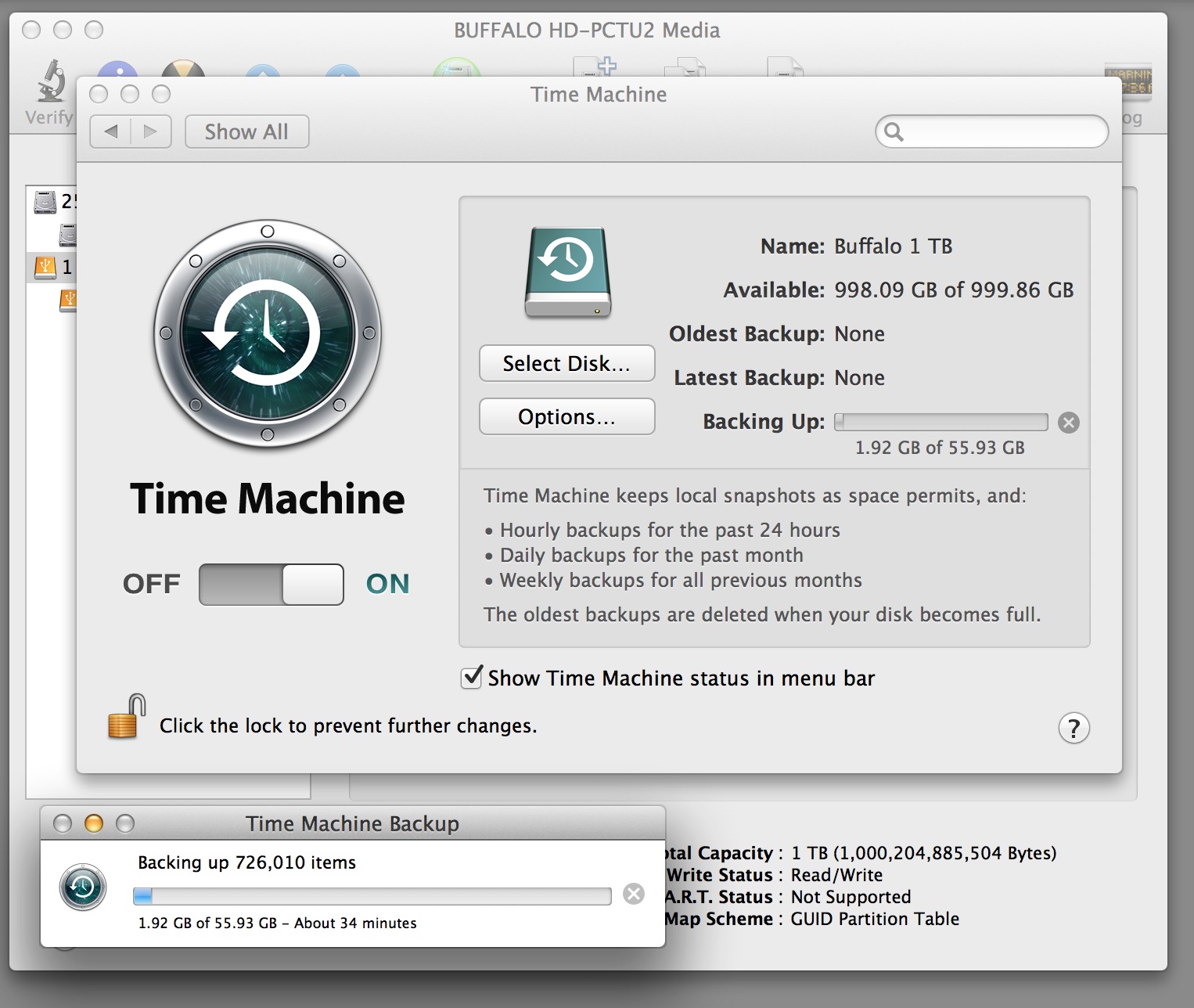 time machine backup to usb flash drive