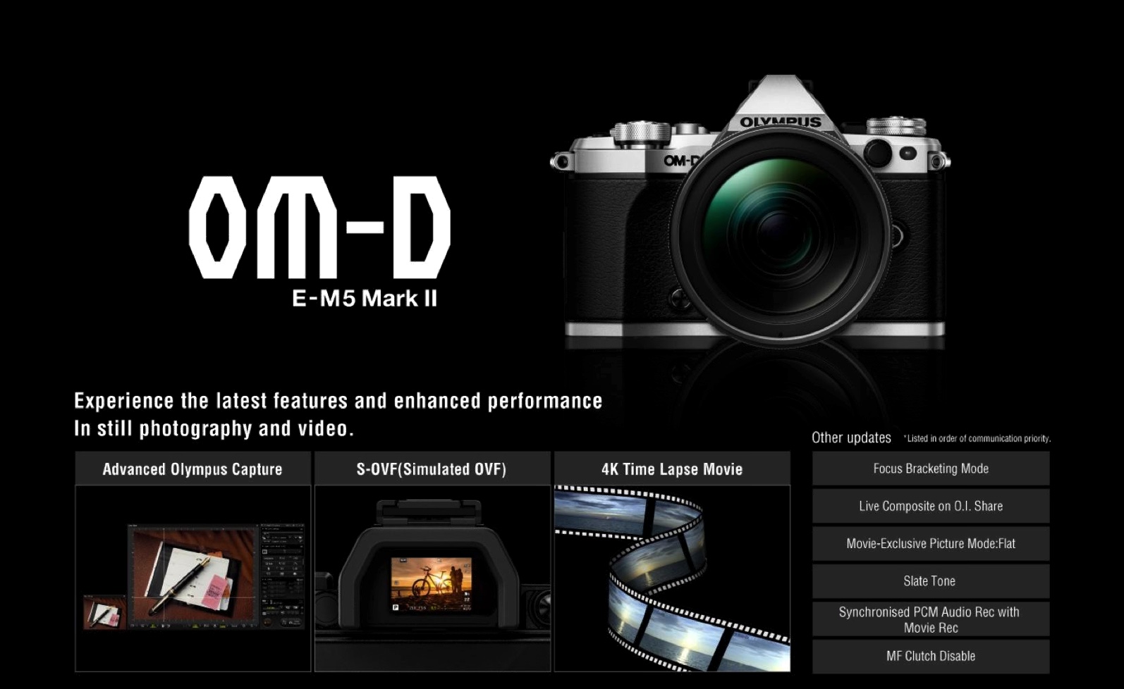 Olympus Firmware Updates for EM1 and EM5 Mark II The