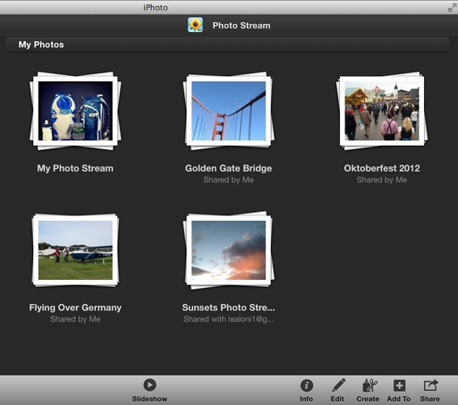 iPhoto Photo Stream