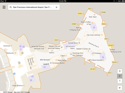 Google Maps on an iPad