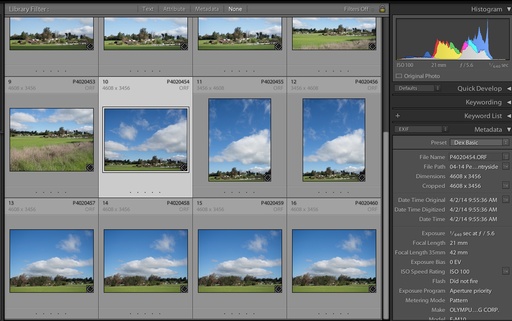 Lightroom 5.4 with the OM-D E-M10