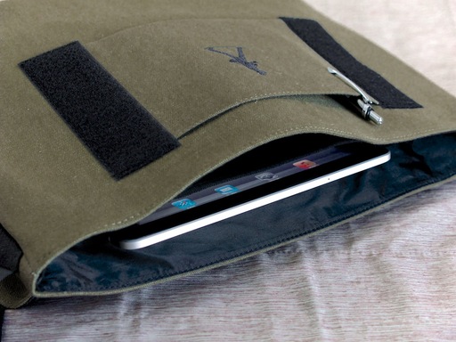 iPad Pocket Inside the Nimble Messenger Bag